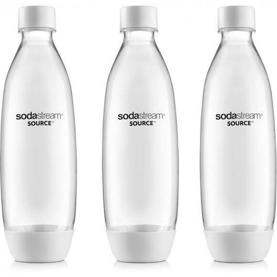 Sodastream Fuente de Vidrio/Play Tripack Blanco 3 x 1 l