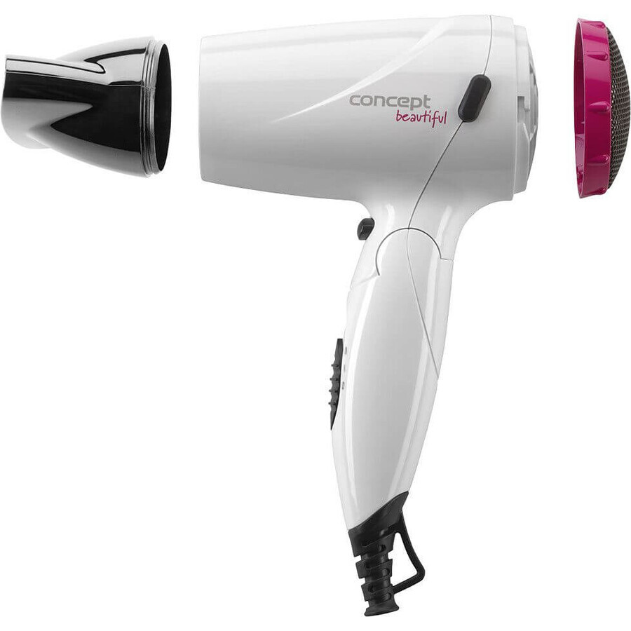 Concept Asciugacapelli VV5740 Beautiful 1500W bianco + rosa