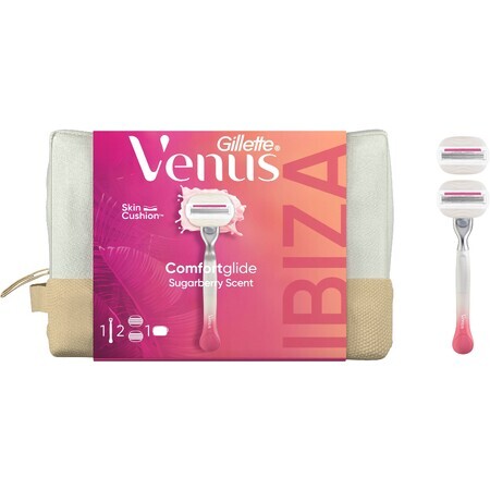 Gillette Venus Comfortglide Festival women's gift bag: razor + 2 heads + toiletry bag