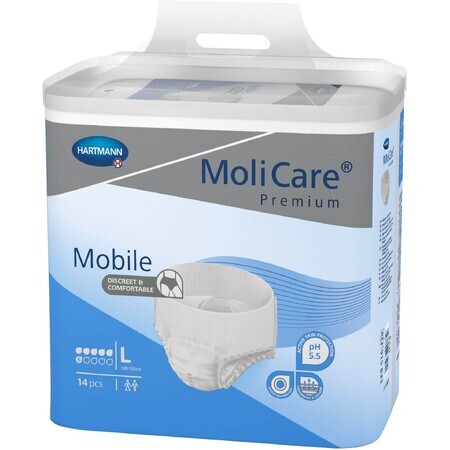 Molicare Premium Mobile 6 gocce L blu mutande elasticizzate 14 pezzi