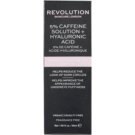 Revolution Skincare Siero mirato per il contorno occhi - Soluzione al 5% di caffeina + Siero per il contorno occhi all'acido ialuronico 30 ml