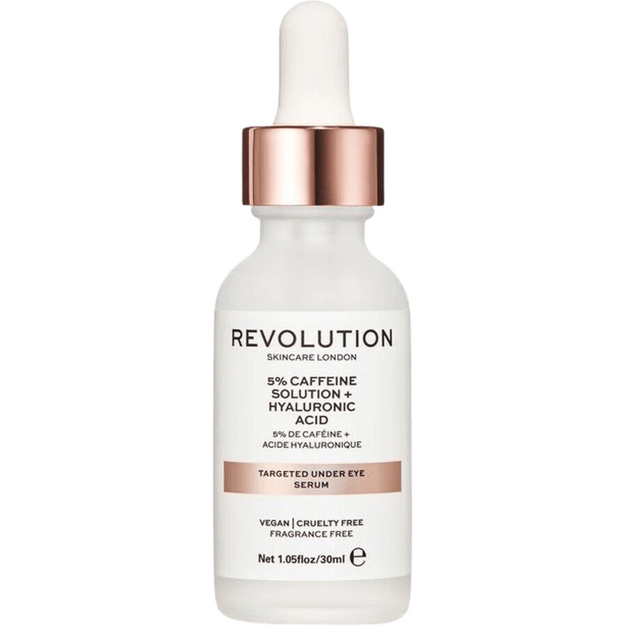 Revolution Skincare Siero mirato per il contorno occhi - Soluzione al 5% di caffeina + Siero per il contorno occhi all'acido ialuronico 30 ml