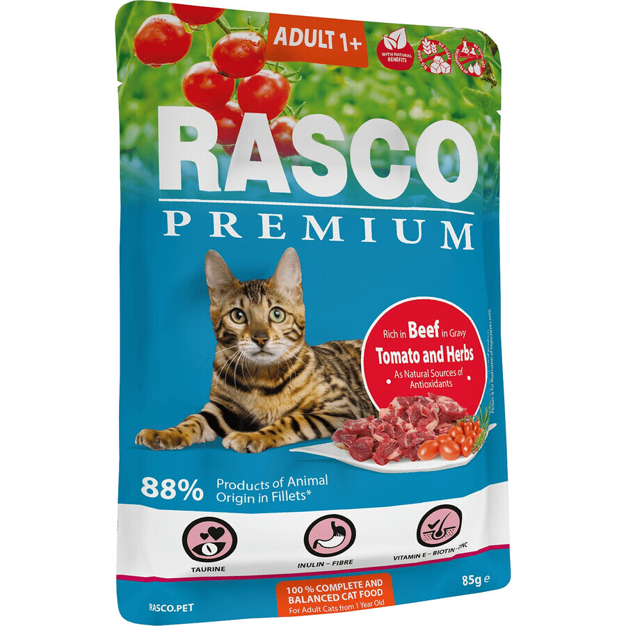 Rasco Premium Adult Beef Capsule con Pomodoro ed Erbe 85 g