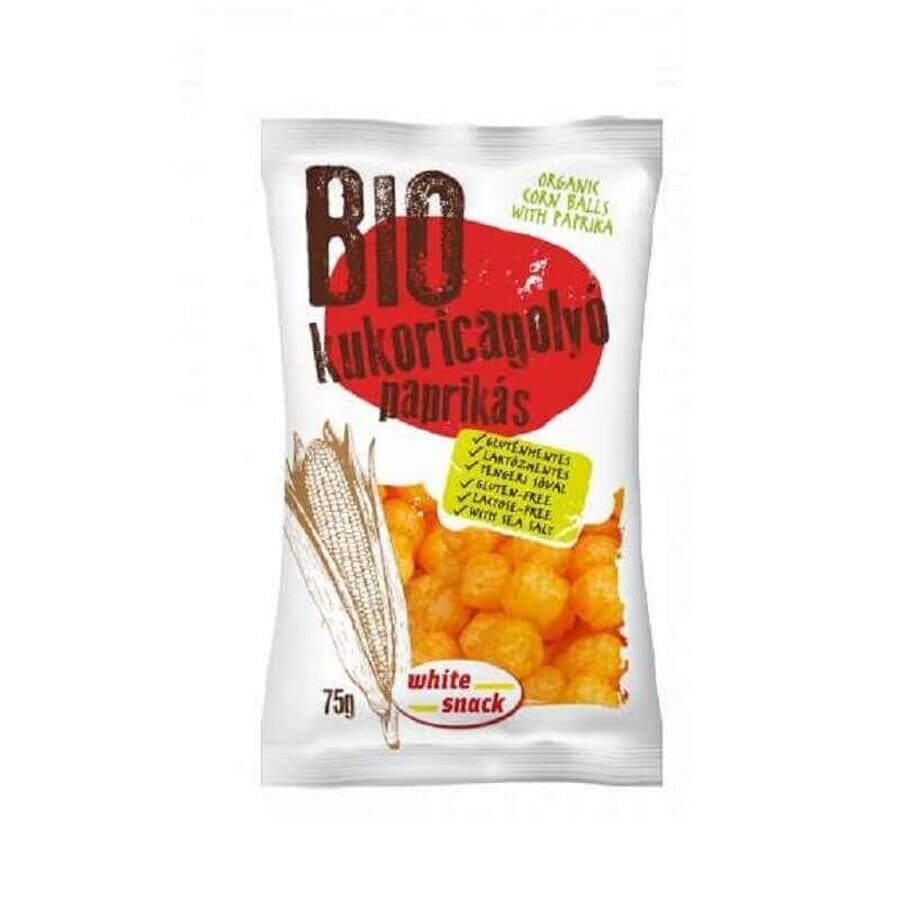 Polpette di mais con paprika ecologica, 75 g, White Snack