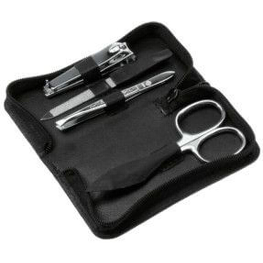 Hans Kniebes 4-piece manicure set with black sheepskin pouch 4 pcs