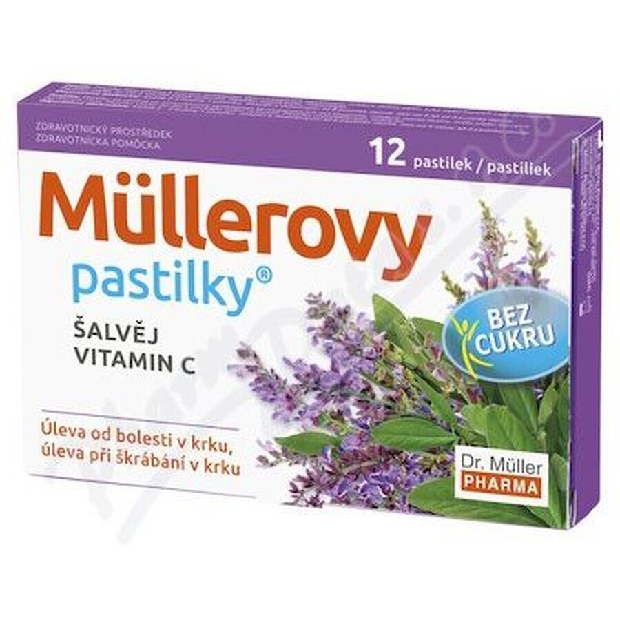 Pastiglie di salvia Müller senza zucchero 12 pezzi