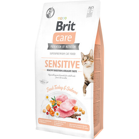 Brit Granule Grain-Free Cat Grain-Free Sensitive Digestione sana e gusto delicato 7kg