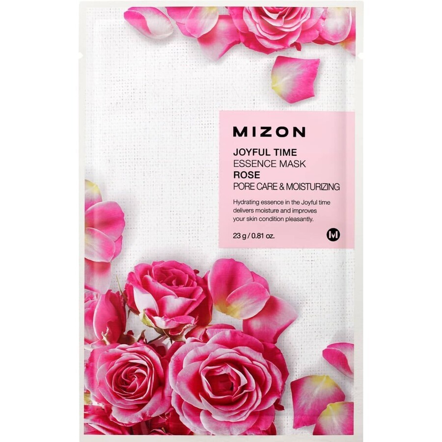 Mizon Joyful Time Rose Essence Maschera idratante per i pori 23 g