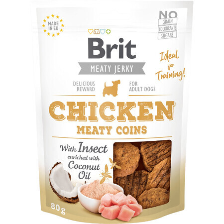 Brit Snack Jerky Chicken Jerky con monete di insetti con carne 80 g