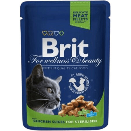 Brit Premium Cat pocket Pollo a fette Sterile 100 g