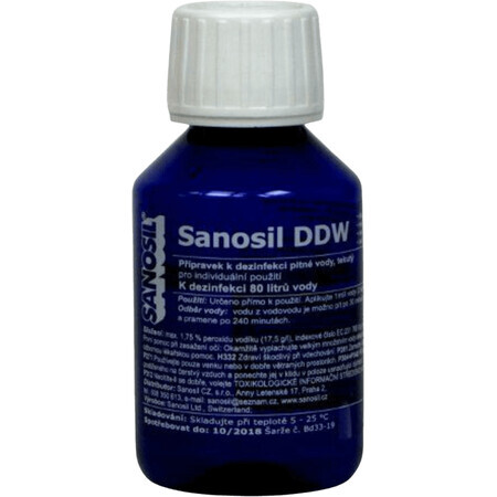 Sanosil DDW disinfezione dell'acqua potabile 80ml/80l acqua 80 ml