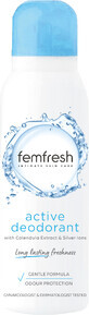 Femfresh Active deodorante intimo con ioni d&#39;argento, 125 ml