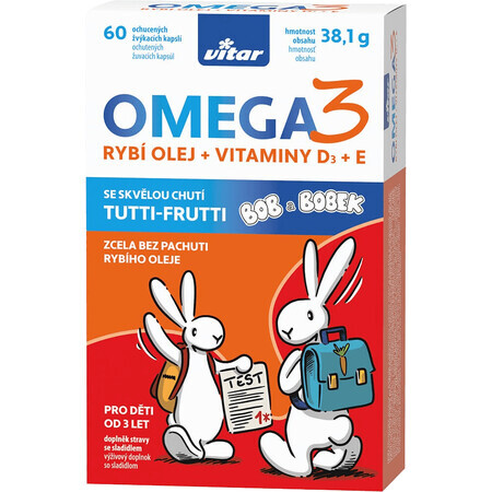 Vitar Kids Omega 3 + Vitamina D + Vitamina E 60 capsule