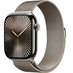 Apple Watch Series 10 GPS + Cellular 46mm Natural Titanium Case with Natural Milanese Loop - M/L