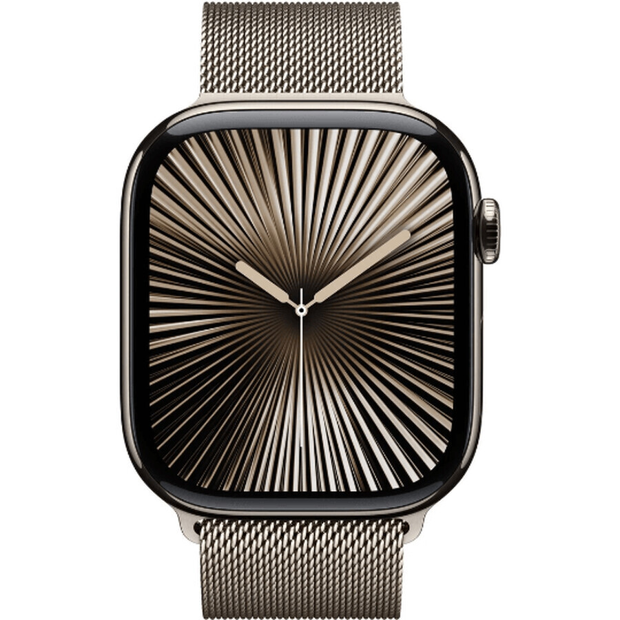 Apple Watch Series 10 GPS + Cellular 46mm Natural Titanium Case with Natural Milanese Loop - M/L