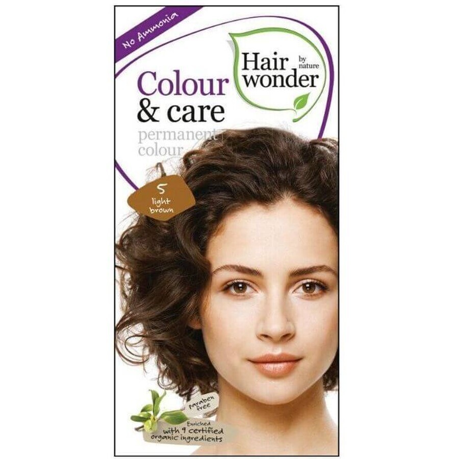 Hair wonder Colore naturale a lunga durata Castano chiaro 5, 100 ml