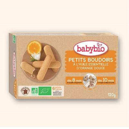 Bio Biscotti per la dentizione con olio di arancia dolce, +8 mesi, 120 g, BabyBio