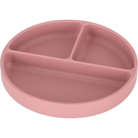 Petite&Mars Piatto di condivisione rotondo in silicone Take&Match Dusty Rose 6m+