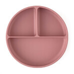 Petite&Mars Piatto di condivisione rotondo in silicone Take&Match Dusty Rose 6m+