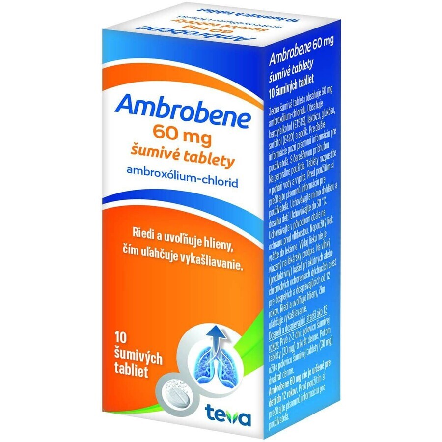 Ambrobene 60 mg compresse effervescenti, 10 compresse effervescenti