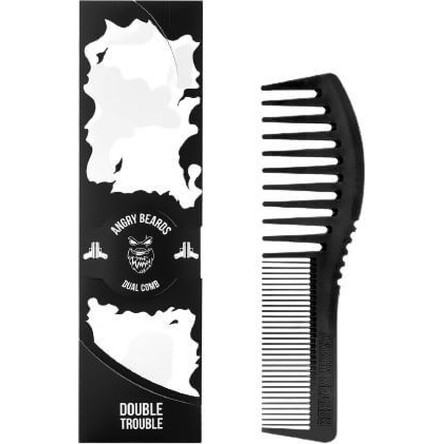 Barbe arrabbiate Pettine per barba e barba Doppio pettine 1 pz.