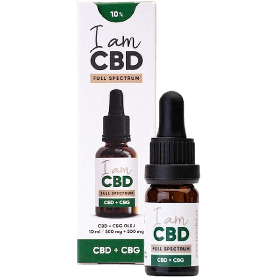 Io sono CBD Spectrum CBD CBD 5% + CBG 5% olio di canapa originale 10 ml