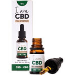 Io sono CBD Spectrum CBD CBD 5% + CBG 5% olio di canapa originale 10 ml