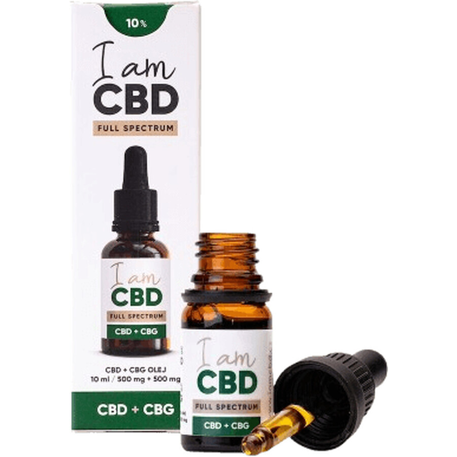 Io sono CBD Spectrum CBD CBD 5% + CBG 5% olio di canapa originale 10 ml