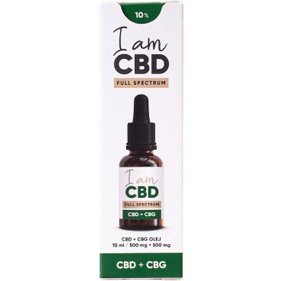 Io sono CBD Spectrum CBD CBD 5% + CBG 5% olio di canapa originale 10 ml