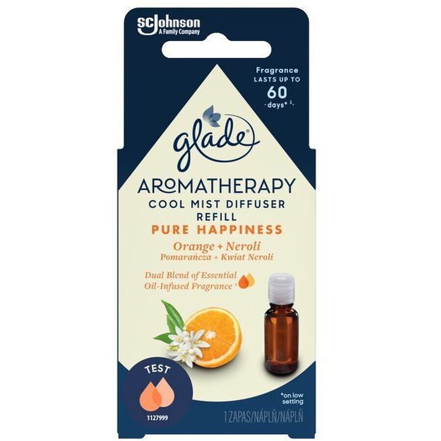 Glade Aromatherapy Cool Mist Olio essenziale per diffusore di aromi Ricarica Felicità pura 17,4 ml