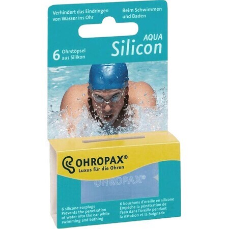 Inserti auricolari Ohropax in silicone Aqua in confezione da 6 pezzi