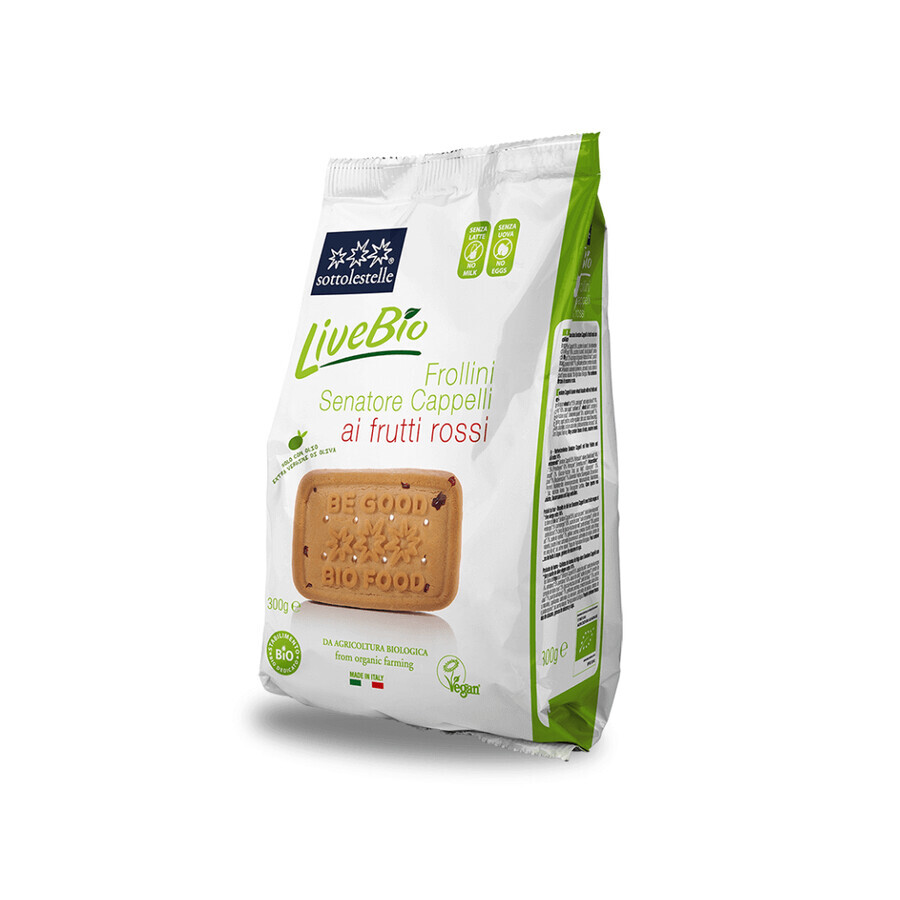 Biscotti ai frutti rossi LiveBio, 300 gr, Sottolestelle