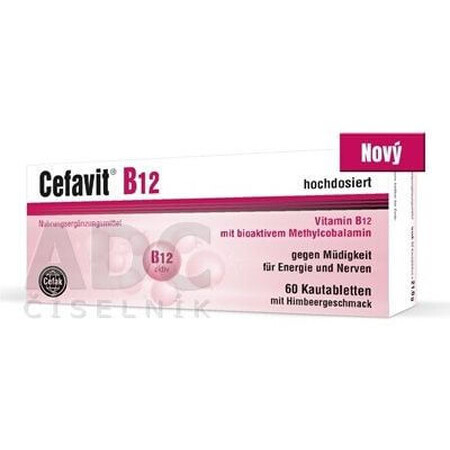 Cefavit Vitamina B12 al gusto di lampone 60 compresse