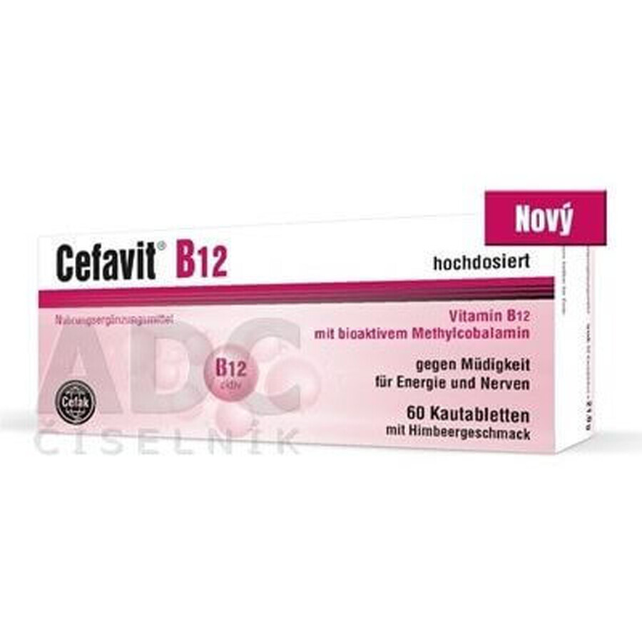 Cefavit Vitamina B12 al gusto di lampone 60 compresse