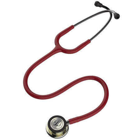 Stetoscopio 3M Littmann Classic III 5864 con finitura champagne per medicina interna bordeaux