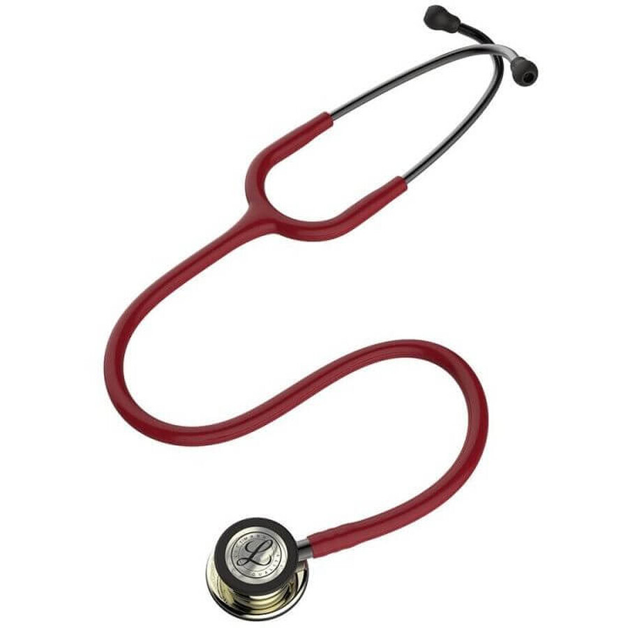 Stetoscopio 3M Littmann Classic III 5864 con finitura champagne per medicina interna bordeaux