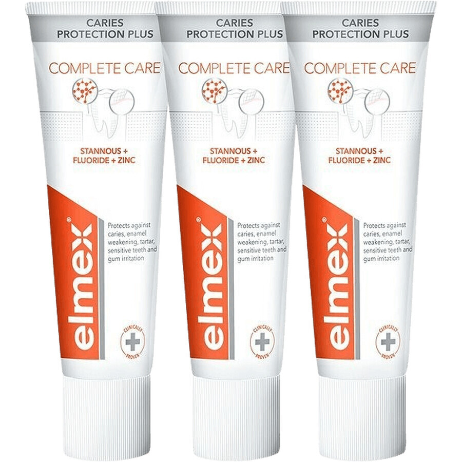 Elmex Carie Plus Protezione Completa dentifricio 3 x 75 ml