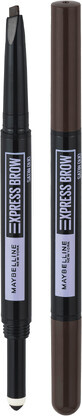 Maybelline New York NY Express Brow Satin Duo 04 Matita per sopracciglia marrone scuro e polvere Duo