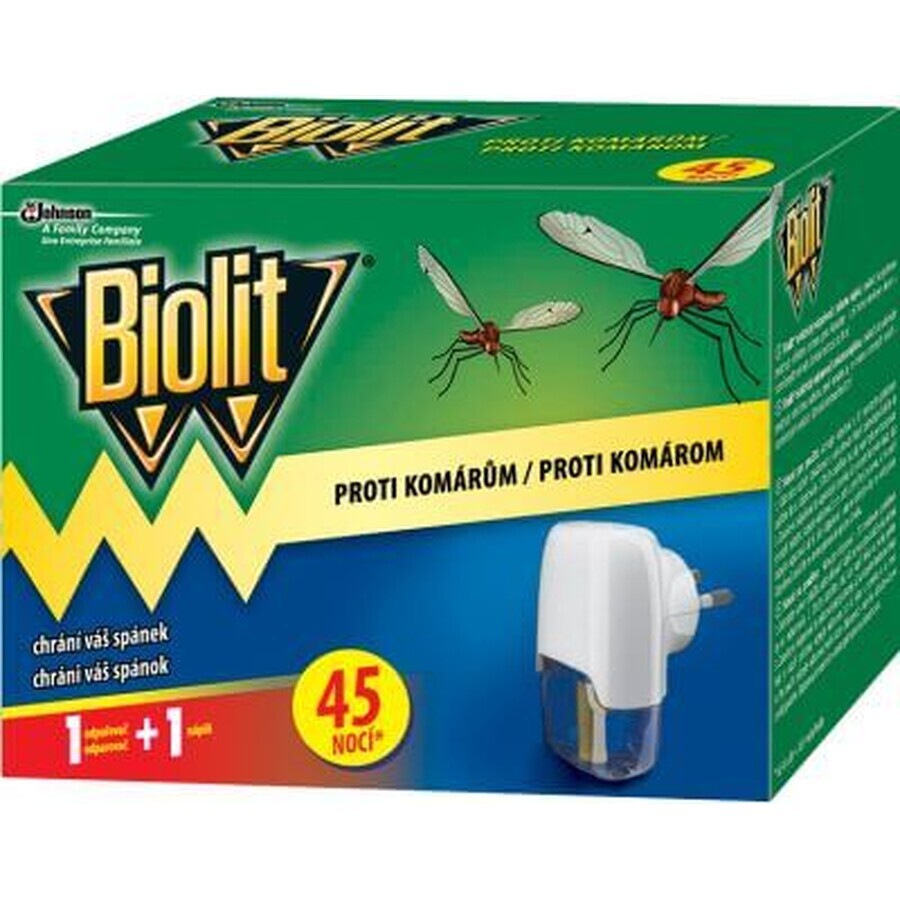 Vaporizzatore elettrico per zanzare Biolit, 45 notti, 27 ml