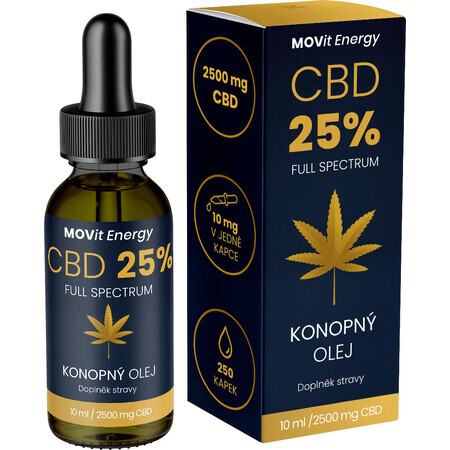 MOVit Energy CBD 25% olio di canapa a spettro completo 10 ml