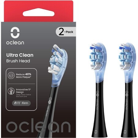 Testina di ricambio Oclean Ultra Clean, UC02 nero 2 pz.