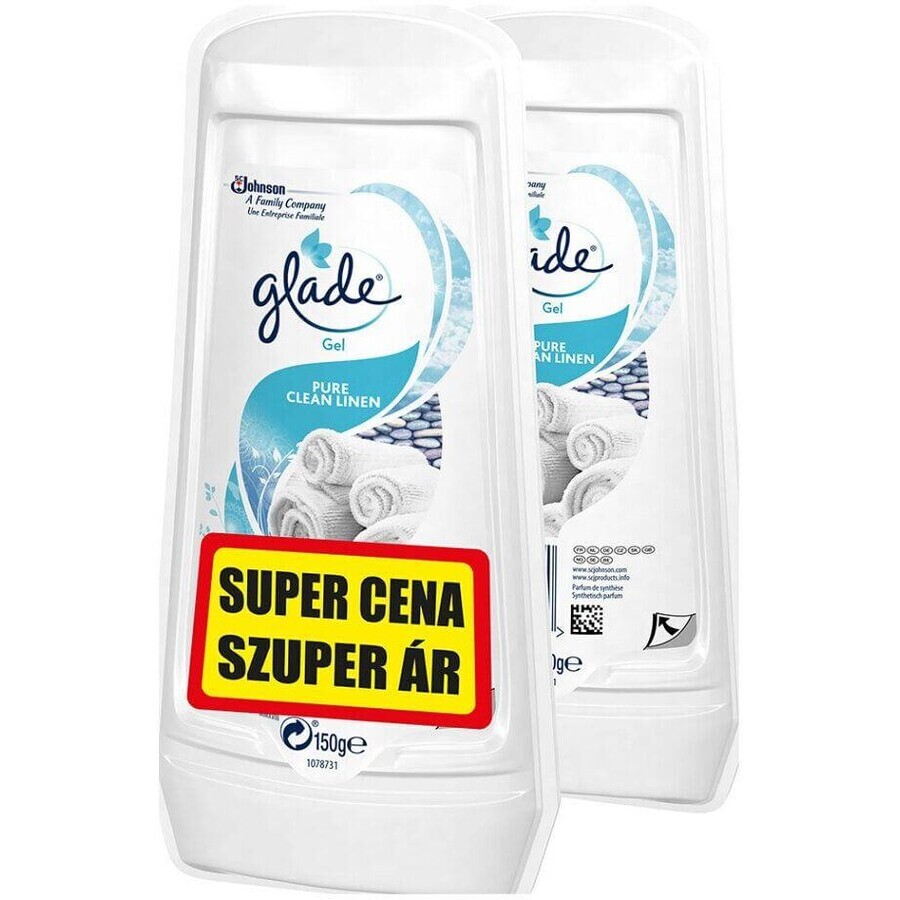 Glade By Brise Pure Clean Linen Gel deodorante per ambienti 2 x 150 g