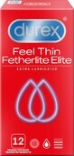 Durex Feel Thin Fetherlite Elite Preservativi extra lubrificati Feel Thin 12 pezzi