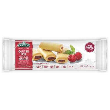 Biscuits fourrés aux framboises sans gluten, 175 g, Orgran