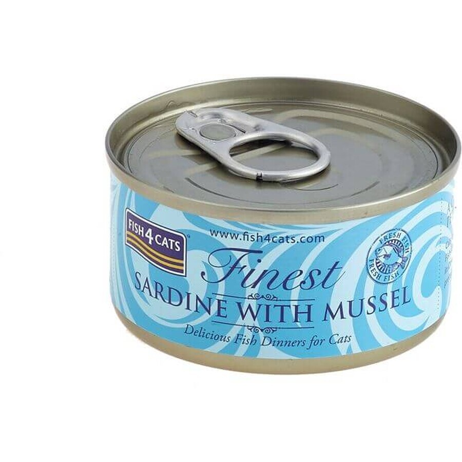 Fish4Cats Cibo in scatola per gatti Finest Sardine con cozze 70 g