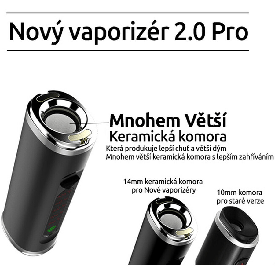 Vaporizzatore Green Earth per canapa CBD e altre erbe, nero