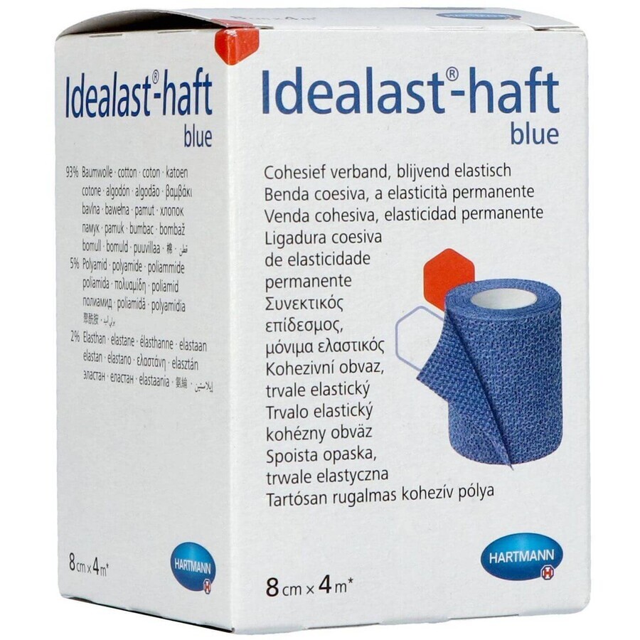 Hartmann Idealast-haft blau farbiges Band 8cm x 4m