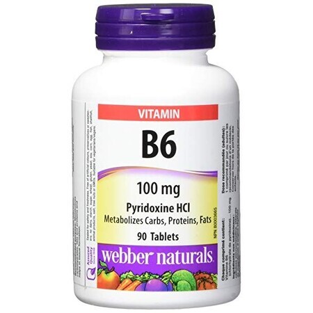 Webber Naturals Vitamina B6 (piridossina) 100 mg, 90 compresse