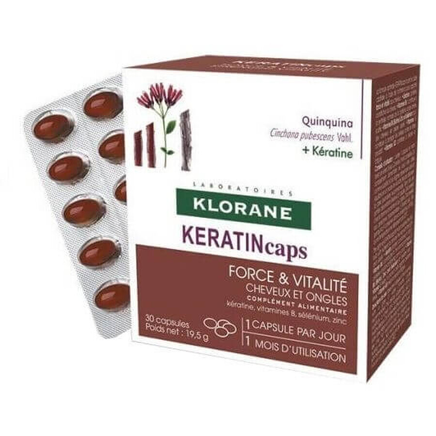 Klorane Keratincaps Forza e Vitalità 30 capsule