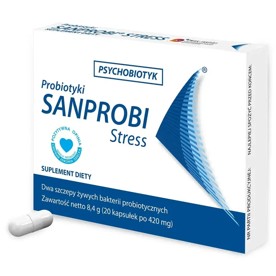 Stress Psychobiotic, 2 x 20 capsule, Sanprobi 